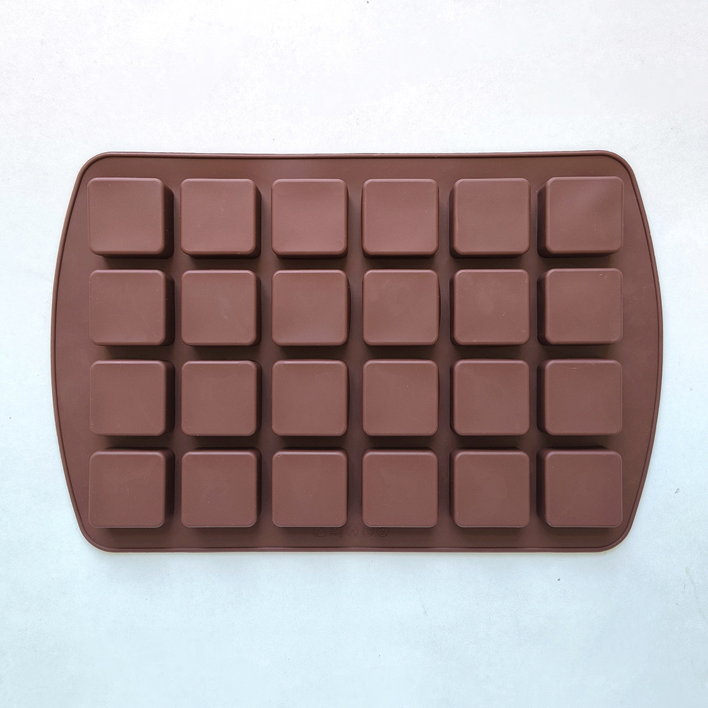 24 molde de silicona cuadrado molde de hielo casero modelo cuadrado de chocolate de nougat 673