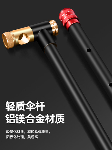 Outdoor fishing umbrella, large fishing umbrella, thickened universal fish umbrella, double-layer rainproof sunshade umbrella, folding umbrella, crutch umbrella