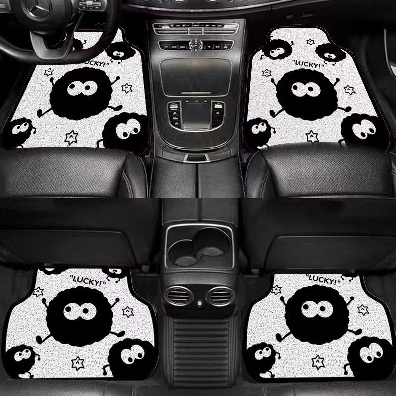 Universal Universal Car Floor Mat Driver Side Silk Ring Wear-Resistant Mat (Universal Foot Pad) - black-coal-ball-front-floor-mat