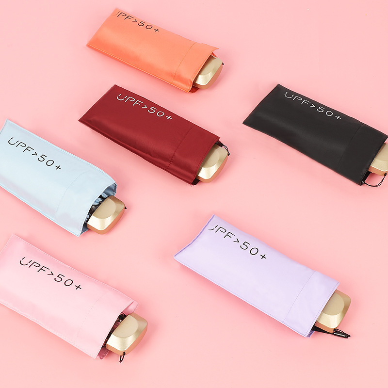 Flat 50% off Umbrella Six-Bone Sunny Umbrella Sun Umbrella Rain or Shine Mini Foldableing Parasol Gift Wholesale Lightweight