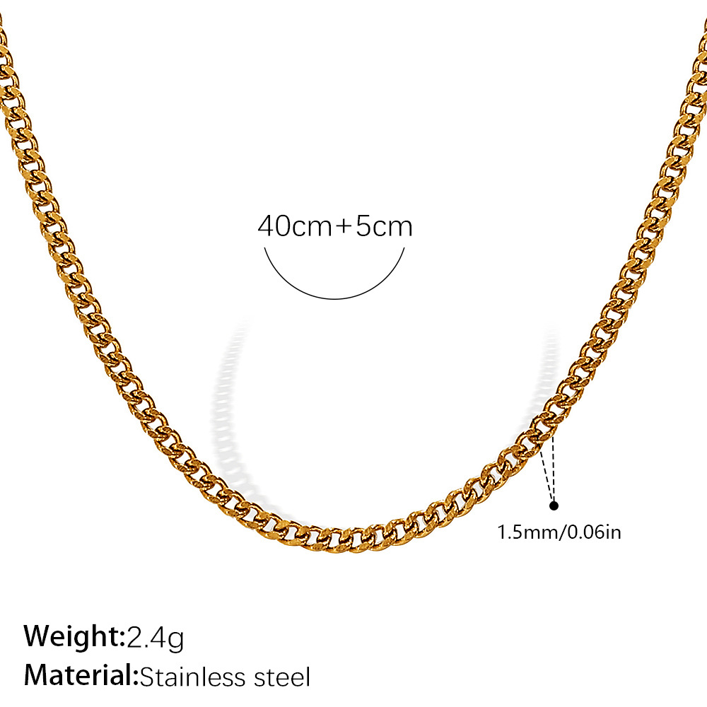 Collar versátil con cadena de hueso de serpiente estampado – cadena trenzada, chapado en oro 18K, personalidad femenina image 19