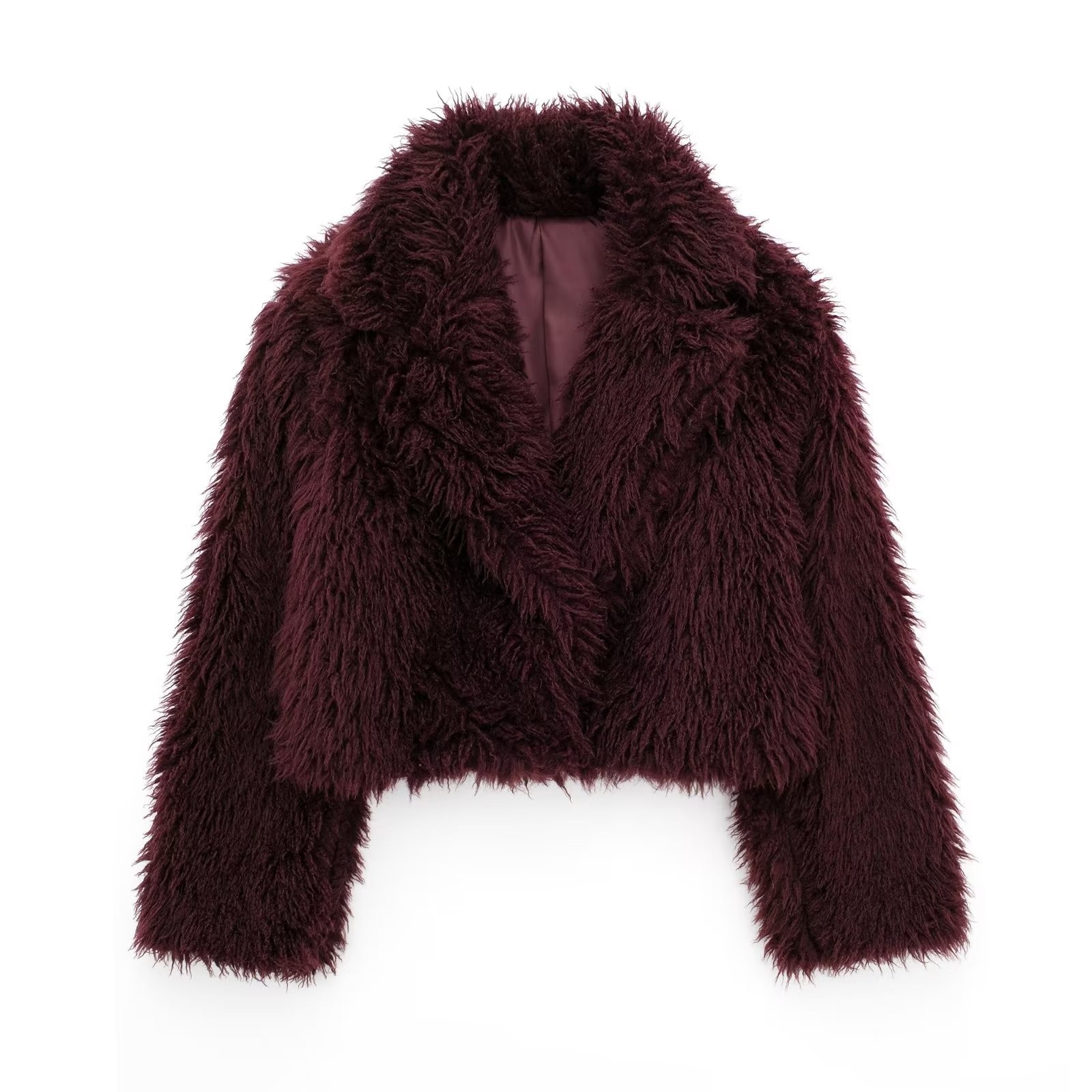Damenbekleidung Herbst und Winter neue Mode vielseitiger Pelz Kurzmantel_voghion.com