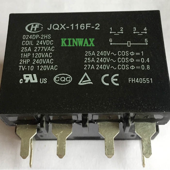 HF116F-3/200DA-2H 两组常开25A法兰安装继电器