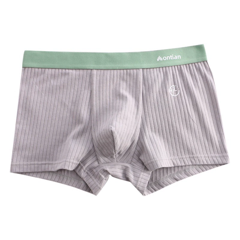 Мужское нижнее белье Hua Jielong Direct, однотонное хлопковое белье, Модные дышащие боксеры со средней талией, оптом