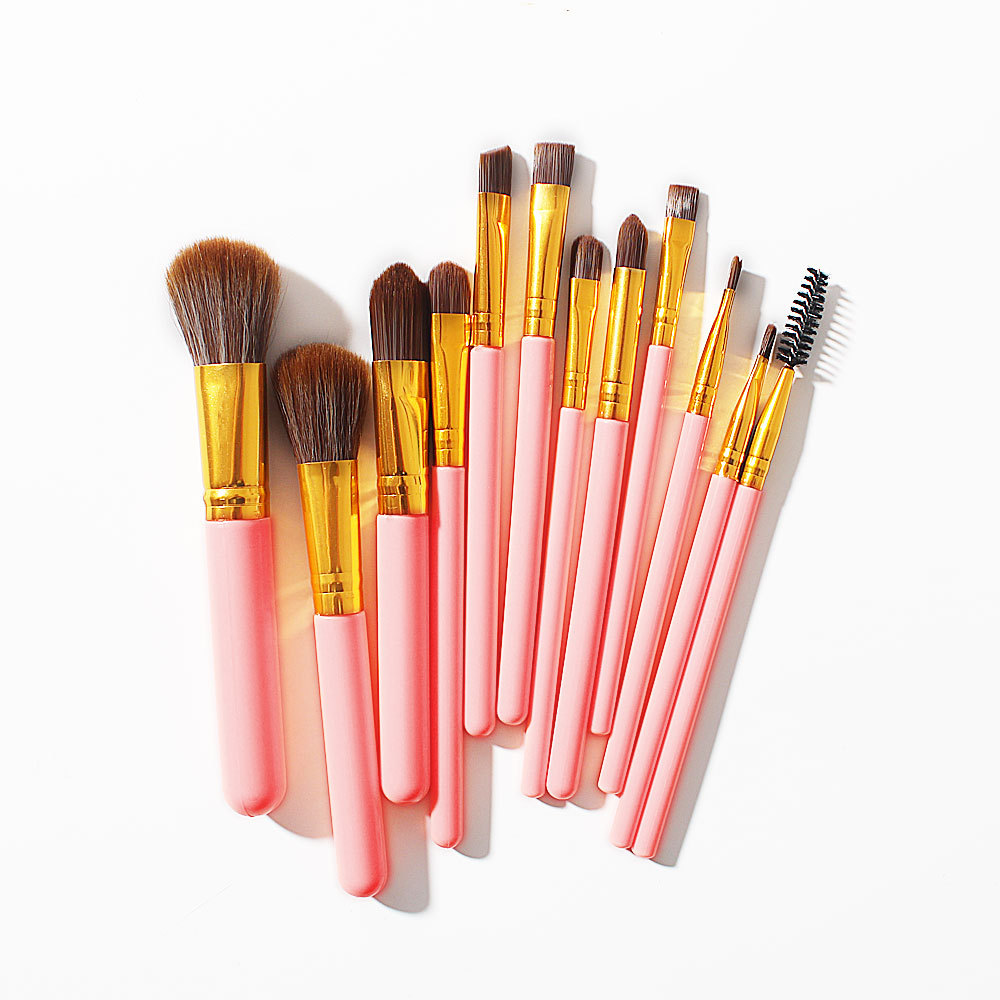 Simple Style Pink Artificial Fiber Plastic Plastic Handle Makeup Brushes display picture 2