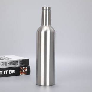 Foreign trade vacuum stainless steel wine bottle vacuum cup 750ml large capacity wine bottle outdoor sports portable water Cup