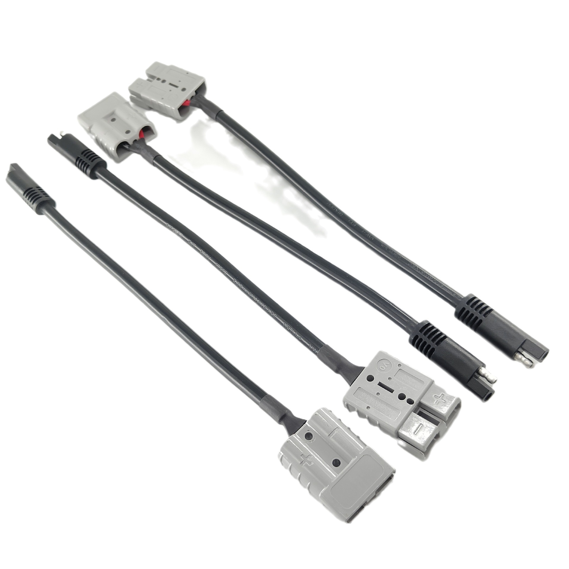 厂家供应安德森50A120连接器线束大电流工业转弯头八字尾电源线