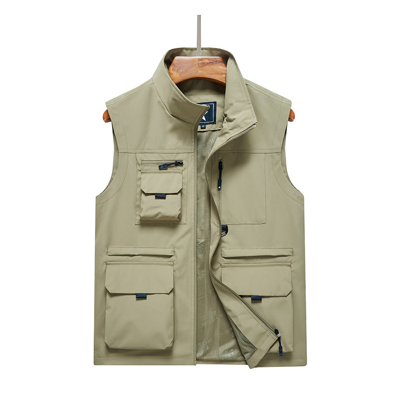 Chaleco de lana impermeable al aire libre abrazadera de caballo transfronteriza fuera de invierno fotografía de pesca multi-bolsillo chaleco de herramienta hombre personalizado