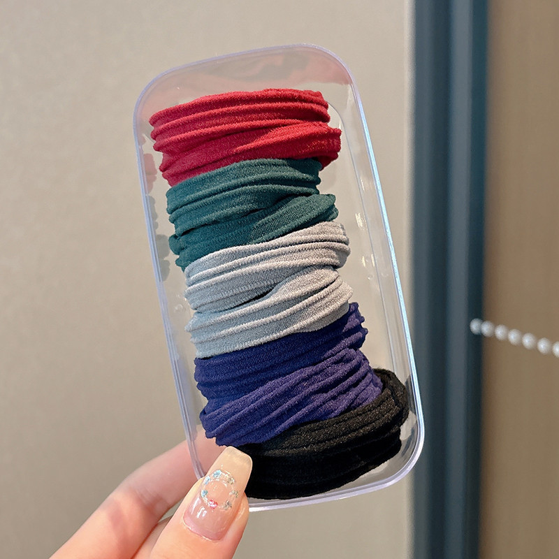 Coletero elástico sencillo de nuevo estilo 2026, banda para el pelo pequeña sin costuras para mujer, suave para el cabello, sujetador de cola de caballo.