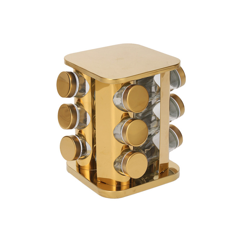 Estante de condimento giratorio de acero inoxidable multicapa, cocina de estilo nórdico, plato giratorio de 360 grados, tanque de condimento, estante de almacenamiento al por mayor image 30