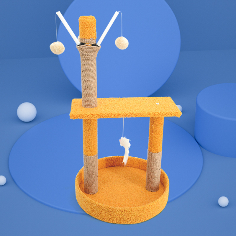 Sisal gato escalada marco pequeño gato madera maciza gato nido gato árbol gato integrado rascarse tablero gato juguete salto plataforma rascarse estante del gato