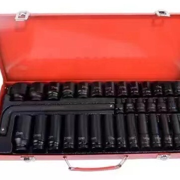 35件小风炮套筒1/2重型加厚加长旋具电动扳手工具六角套筒套装|undefined
