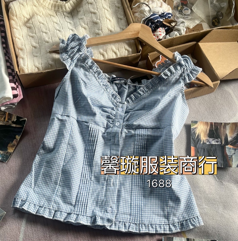 블루 체크무늬(U)