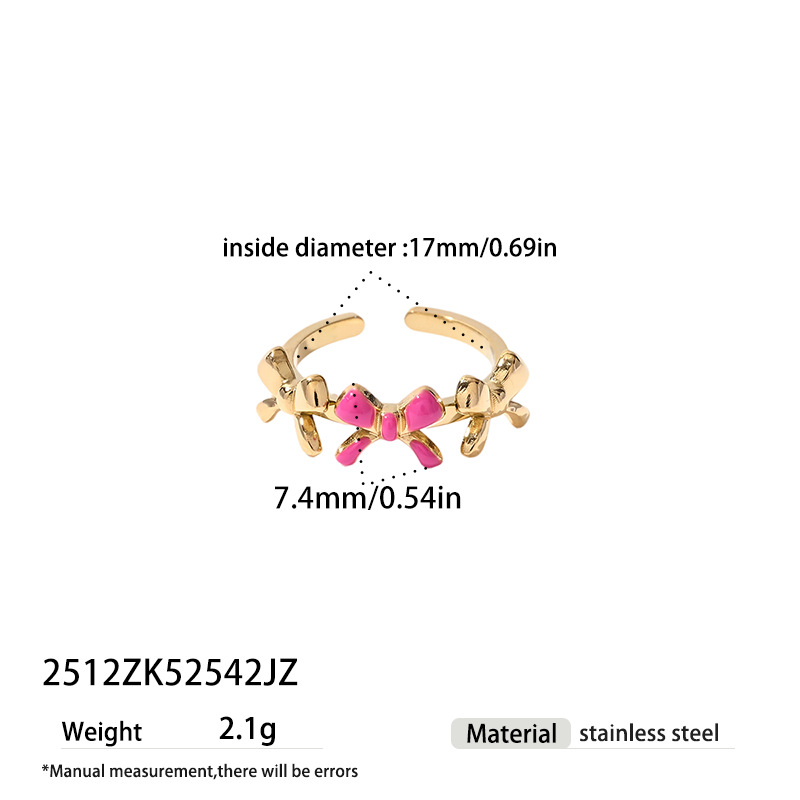 Tina Europa y los Estados Unidos moda transfronteriza dopamina color goteo de aceite anillo de acero inoxidable nicho arco joyería al por mayor