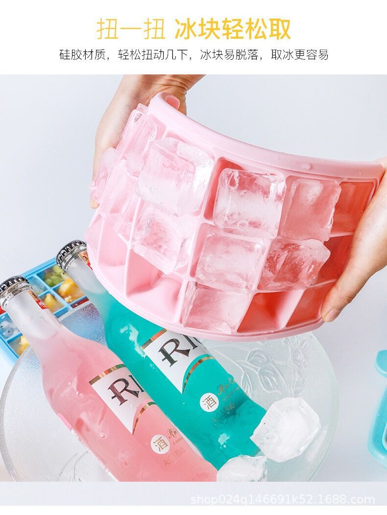 Weiches Silikon Eiswürfelform Eiskassette 36-teilig 24-teilig mit Deckel Eiskugelform Haus Bar Café Eismacher Lebensmittel