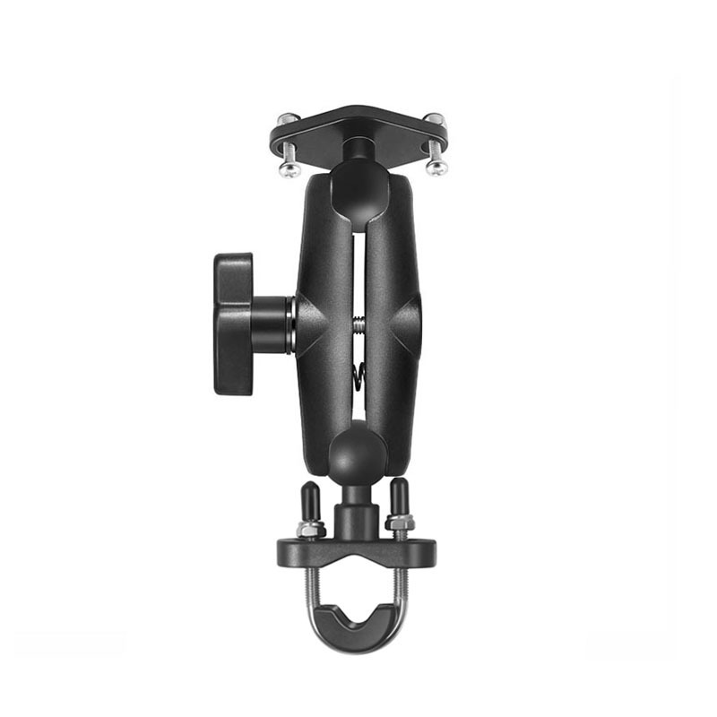 Motocicleta de aleación de aluminio, coche eléctrico, cámara deportiva, soporte M10, tubo grande, soporte de espejo retrovisor en forma de diamante con clip de fuerza