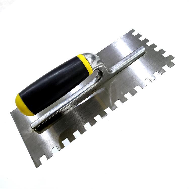 欧美建筑工具方形齿6mm 8mm 10mm塑柄铝根抹子精抛光碳钢抹泥刀
