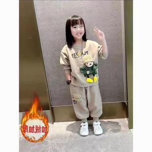 Season Autumn Casual Sweatshirt Baby suit Autumn Western Style Sweatshirt New Style Girl's Autumn Dress Early Autumn Girl's Fashion