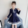 Autumn dress, skirt, children's uniform, children's clothing, long sleeve, western style, internet celebrity