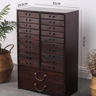 Heavy Bamboo Tea Cake Cabinet with Multi-Layer Drawers for Storing Tea, Living Room Office Display Cabinet, Chinese-Style Antique Shelf, Multi-Functional