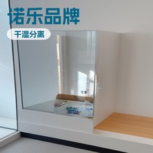 外贸批量工程卫生间干湿分离玻璃隔断弧扇形淋浴房家用沐浴房枪灰