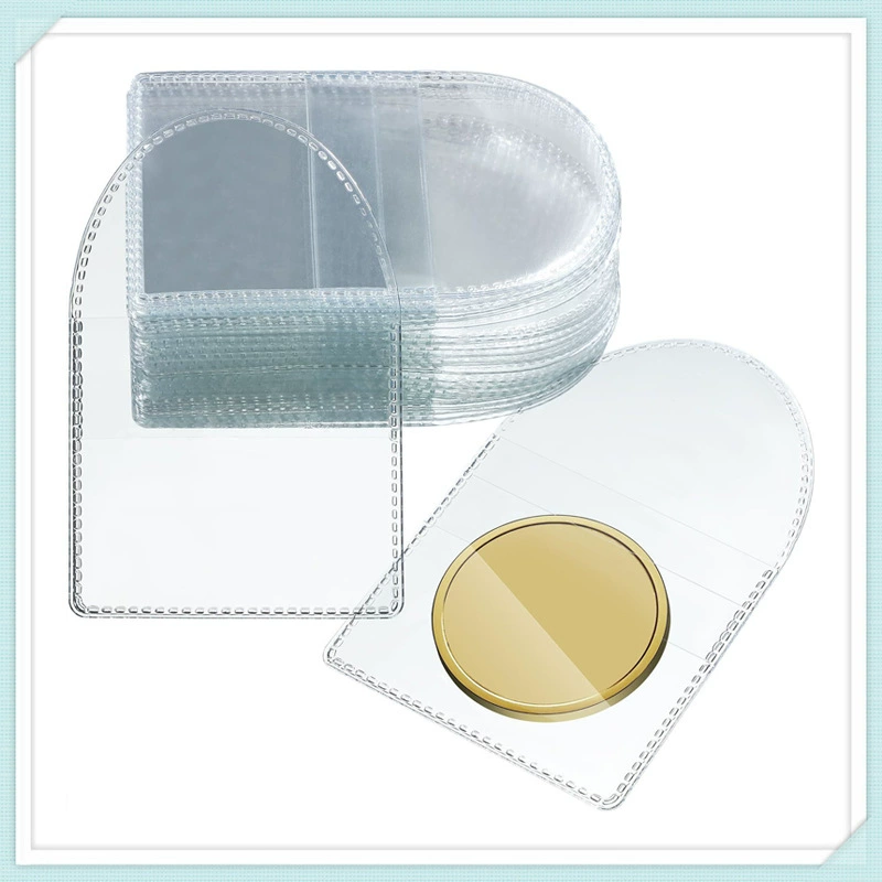 Производители непосредственно поставляют памятные монеты ПВХ мешок для сбора монет Пластиковый мягкий ПВХ значок мешок прозрачные монеты ювелирные изделия мешок