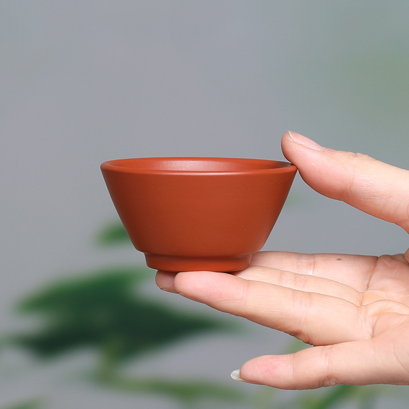 이싱 퍼플 모래 쿵푸 차 컵 차 세트 차 컵 차 그릇 차 컵 작은 입 컵 머리카락 생성