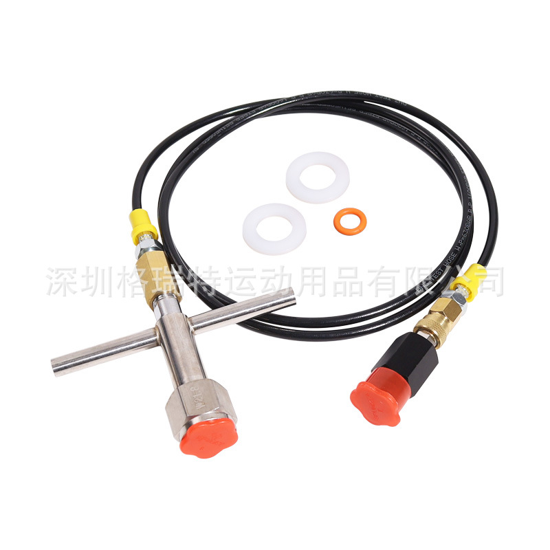 跨境批发sodastream苏打充气阀T型接头苏打管1.5米细黑管TR21-4转