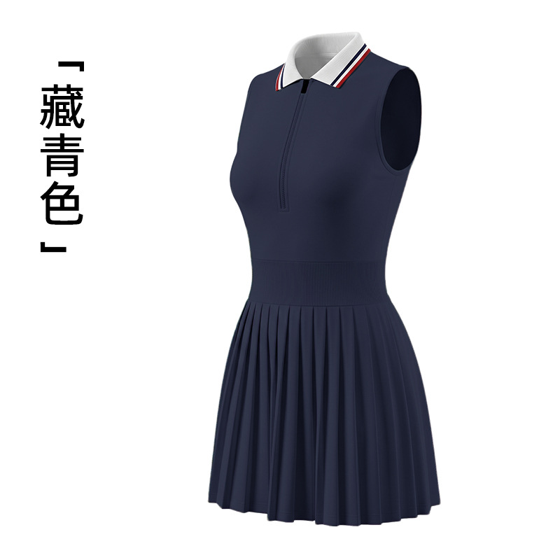 Ropa de tenis para correr al aire libre ropa de golf de mujer vestido de tenis de bolsillo anti-perder vestido de bádminton
