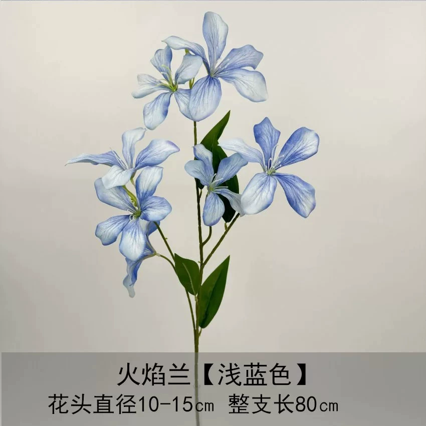 3 Fascinimonic Simulation Flame Orchid Simulation Flower Wedding Products Home Decoration Flower Falter Flower Cross -border spot wholesale