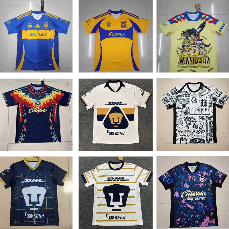 American Mexican League Home and Away Football Uniforms Fan Version Tiger Blue Cross Pre-Match Uniforms Training Uniforms Football Uniforms