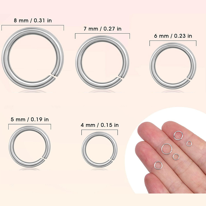 Metal Closed Ring Single Ring Electroplated Gold Silver Round Open Ring DIY Jewelry Finishing Connection Ring Flat Ring