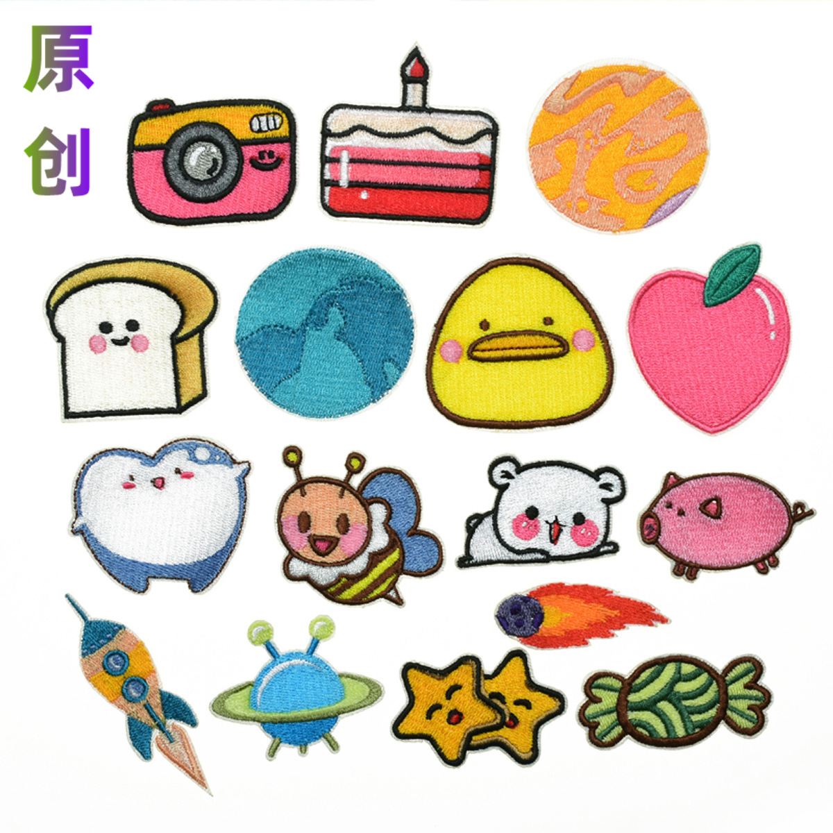 原创现货星球绣花布贴熨烫型儿童鞋服破洞补丁贴包包装饰卡通刺绣
