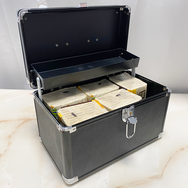 Caja de herramientas técnica Caja de maquillaje de aleación de aluminio Caja de almacenamiento Pedicura Baño Pedicura Maleta de belleza