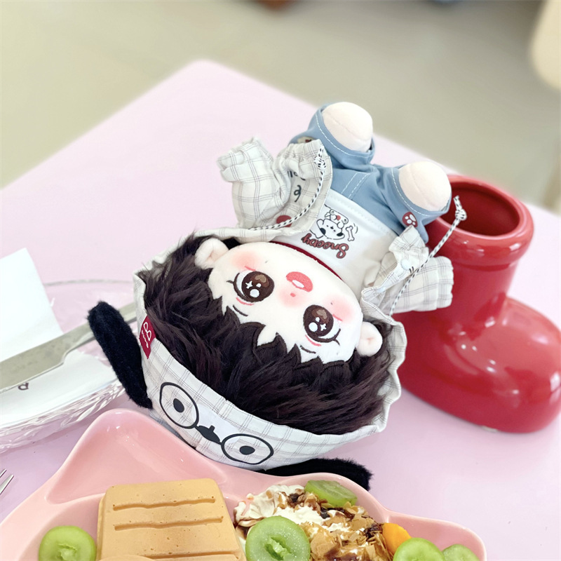 20cm梓渝棉花娃娃毛绒原创玩偶毅宝明星公仔玩具节日礼品渝梓酱现|undefined