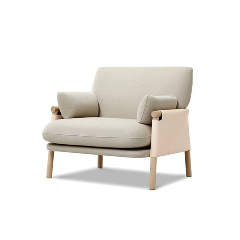 Monica Single Sofa Chair Hotel Villa Living Room Reception Chair Designer Creative Cloth Sofa