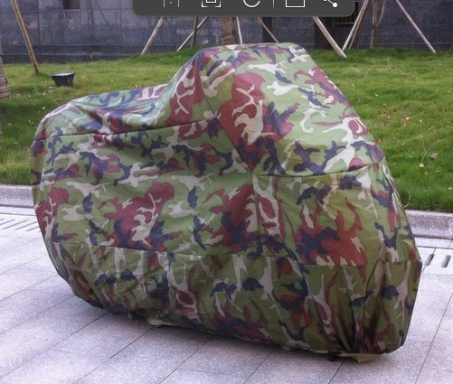 190t Camouflage Silver-Coated Motorcycle Cover Electric Car Cover Body Car Clothing Sun Protection Sunshade Rainproof