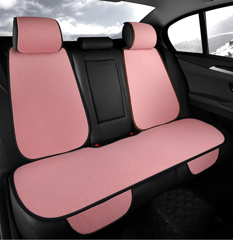 New winter teddy velvet warm car seat cushion fleece-lined thickened non-slip tie-free universal small waisted car seat cushion