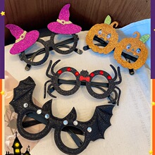 儿童万圣节眼镜框南瓜面具女童宝宝装扮恐怖节日派对搞怪亲子婴儿