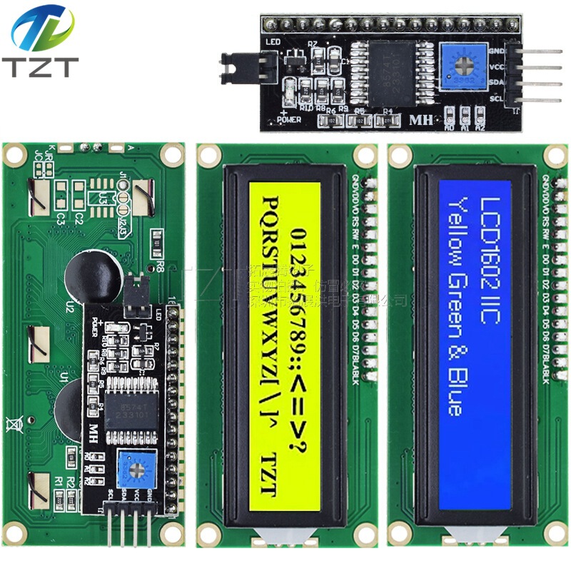 Lcd1602 Lcd Display Blue Screen/Yellow-Green Screen 5V 3.3V Soldering Pin Header Iic/I2C 1602A Module Lcd1602 Lcd Display Blue Screen/Yellow-Green Screen 5V 3.3V Soldering Pin Header Iic/I2C 1602A Module
