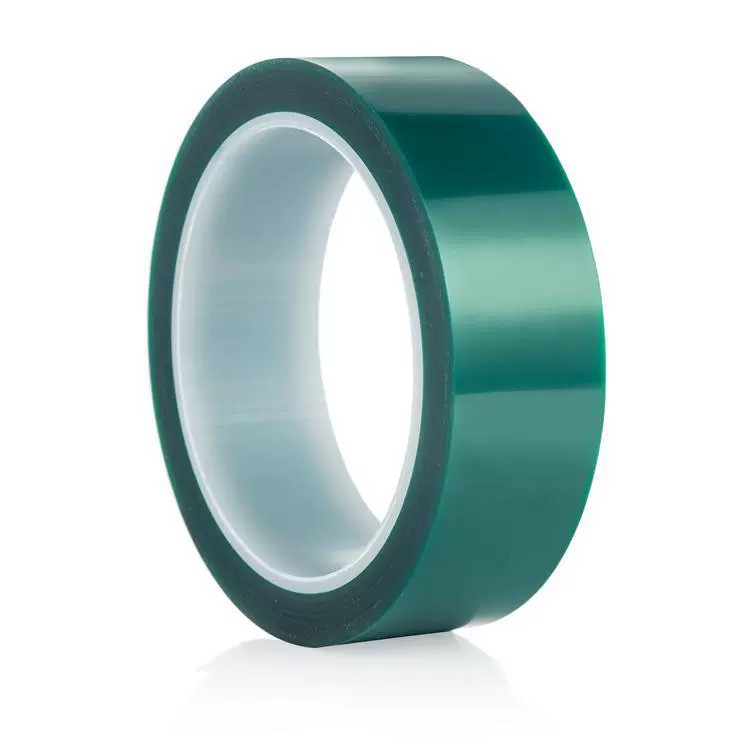 Cinta adhesiva de alta temperatura verde no residual de pintura de galvanoplastia adhesiva de silicona película protectora de PET adhesivo verde de alta temperatura resistente cinta adhesiva