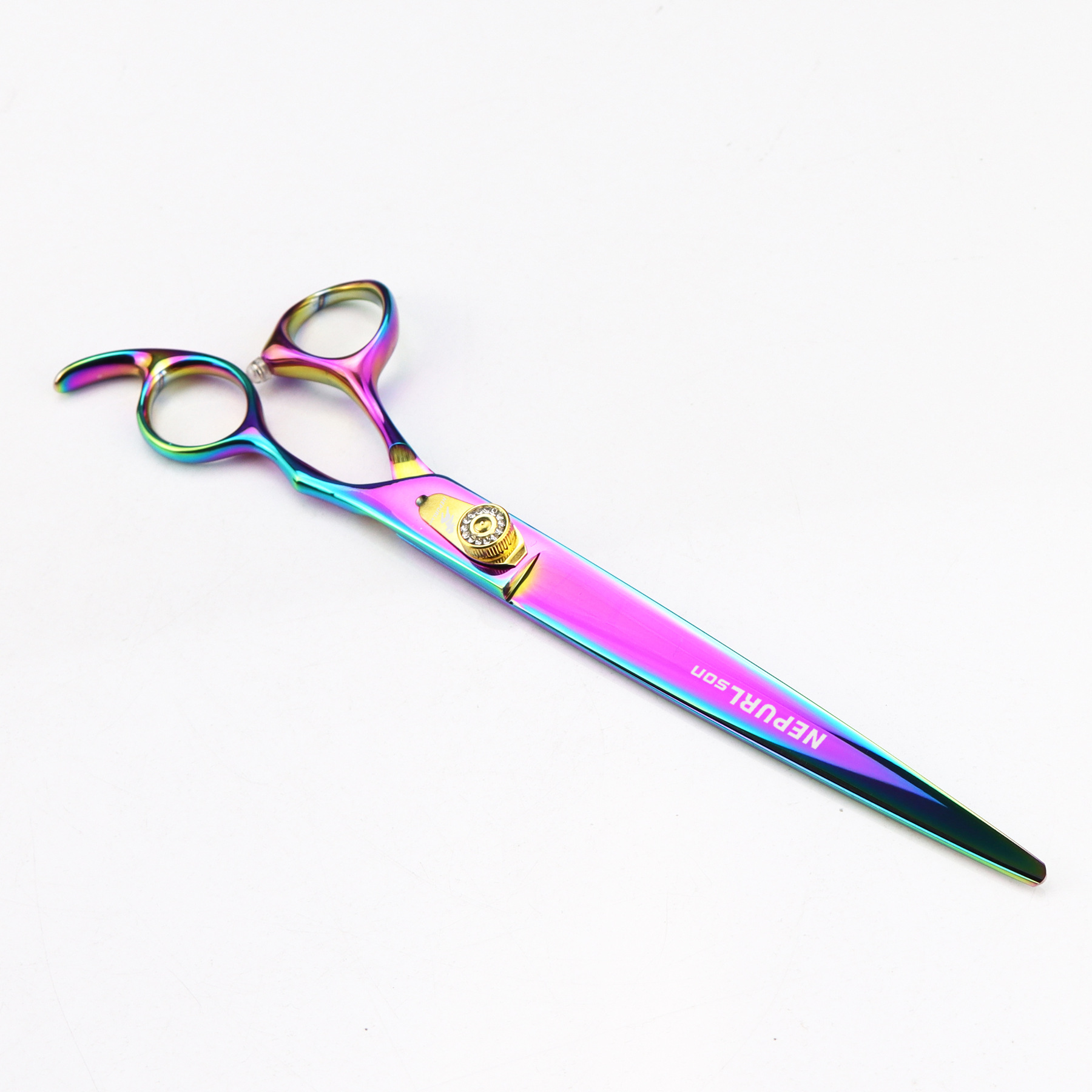 Forbici dritte di alta qualità colorate da 8 pollici per la toelettatura degli animali domestici_voghion.com