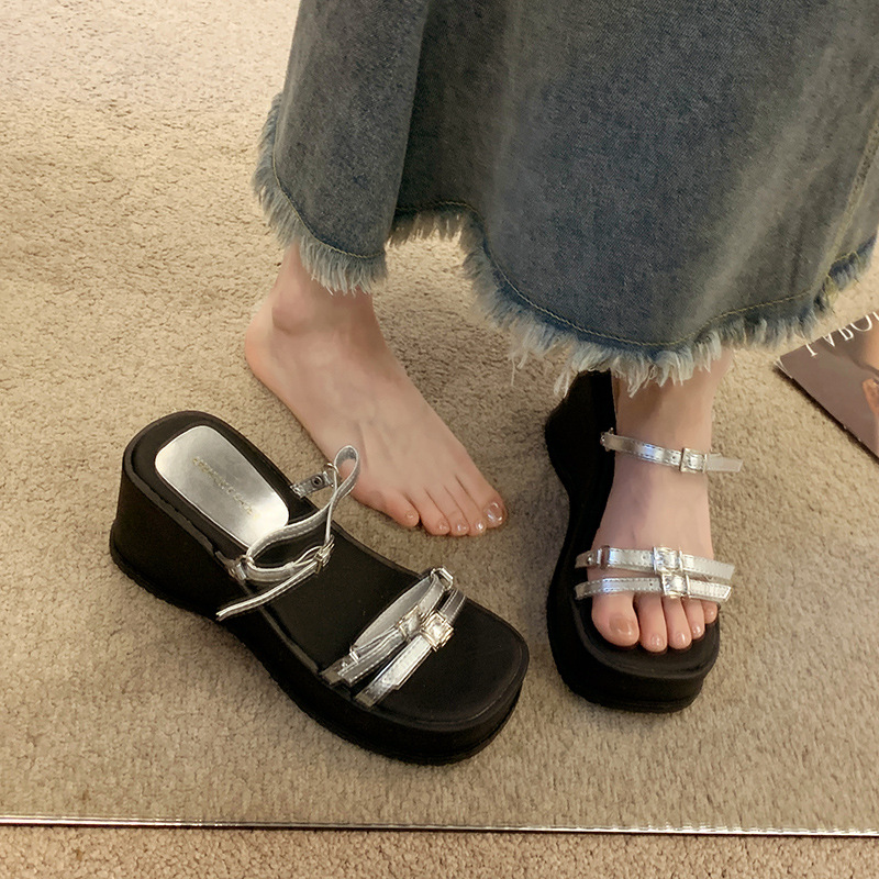 Summer casual sandals platform with a strap wedge heel open toe…