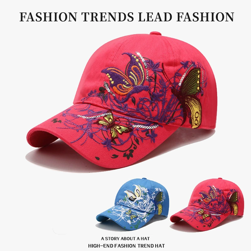 Baseball cap, demi-season adjustable embroidered sun-protection hat, solar-powered detail