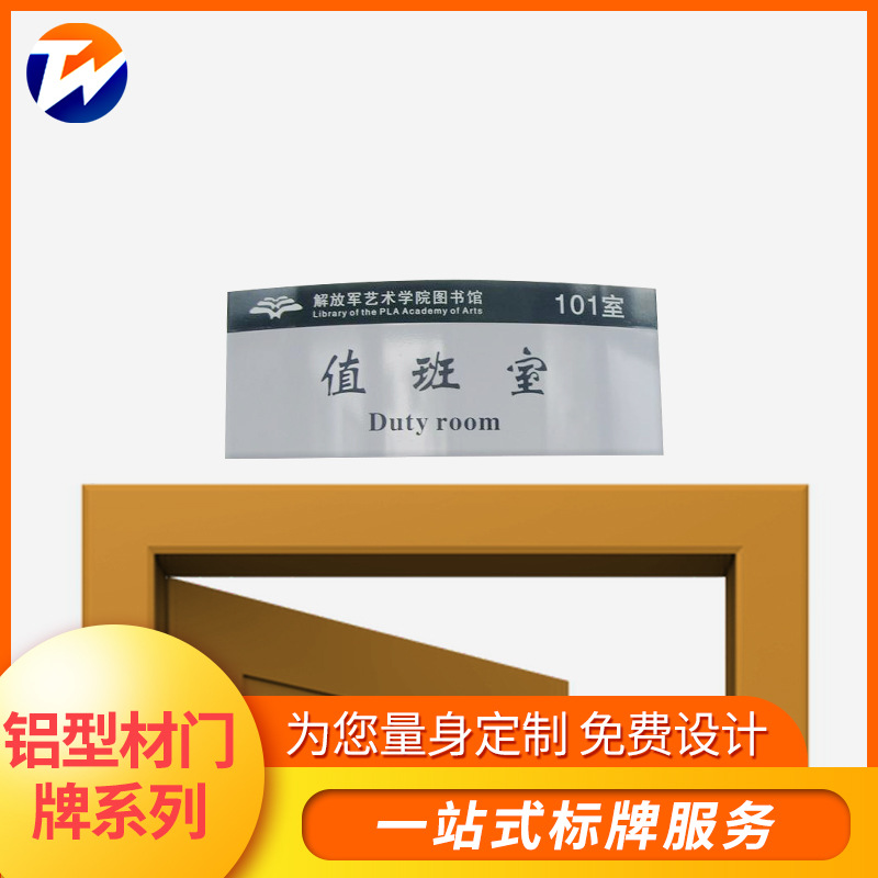 铝合金科室牌楼层指引牌企业单位部门广告牌标识牌弧形亚克力门牌