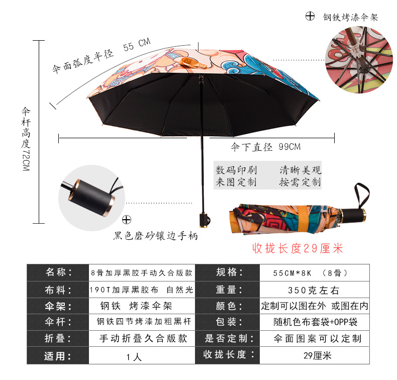 参数模块2022 手动久合版伞 8骨  新1