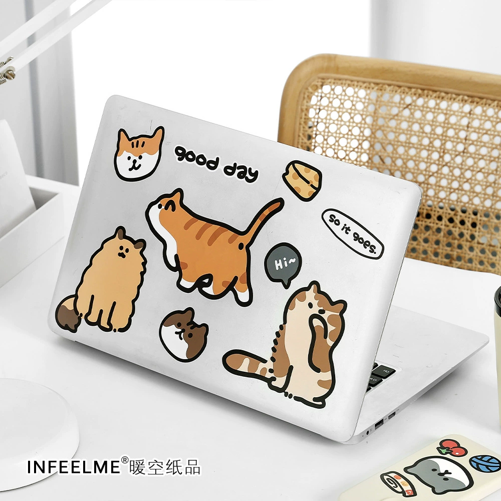 Стикеры из синтетической бумаги в милой серии Infeel.Me, милые cartoon-карандаши, декоративные клеевые стикеры