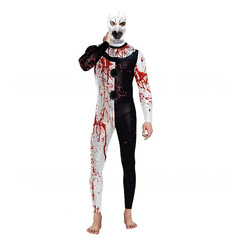 ハロウィン魂を揺さぶるピエロコス衣装魂を揺さぶるピエロ血まみれの男性と女性のコスプレステージパフォーマンス衣装