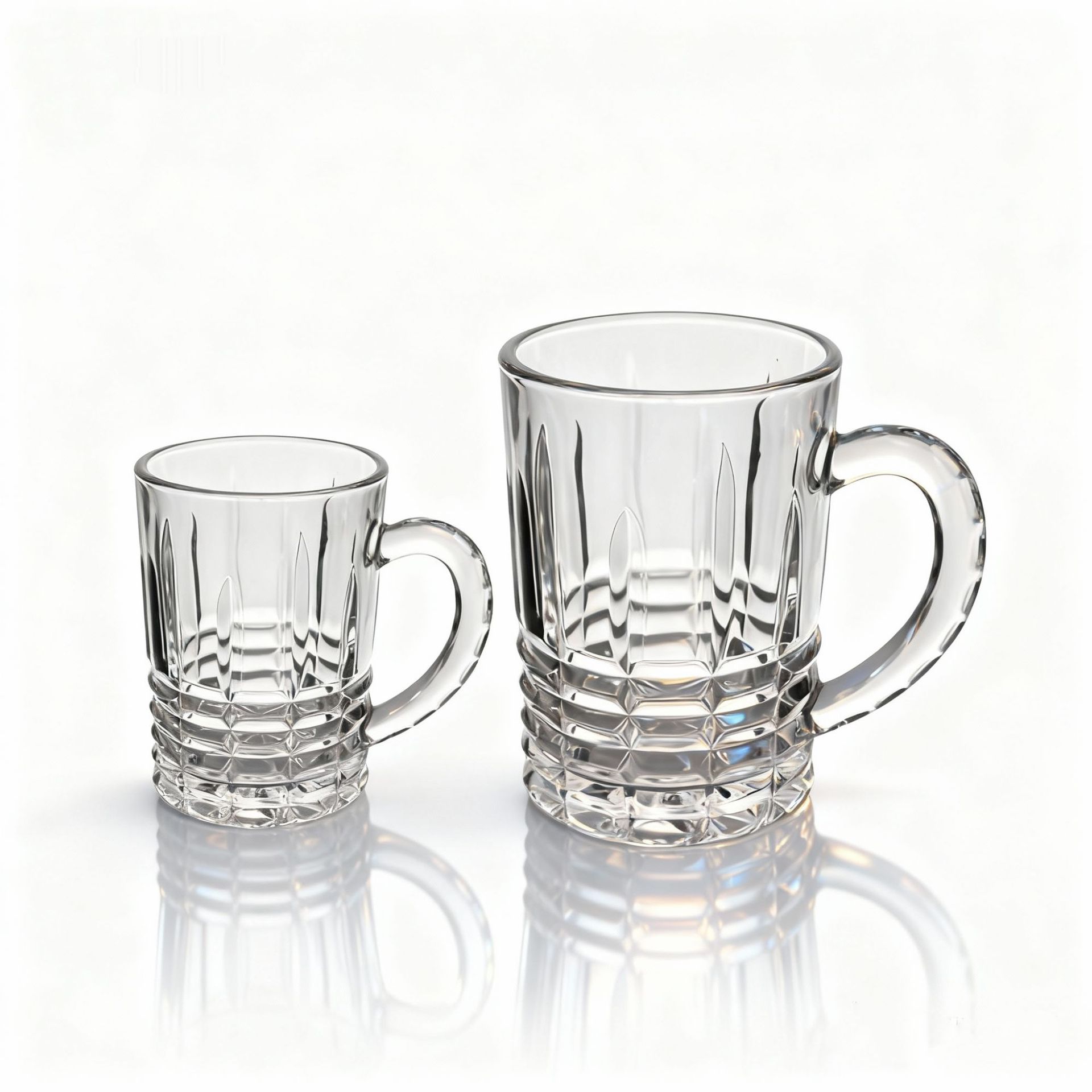 Spot al por mayor con mango de tazas de vidrio tazas de cerveza tazas de té tazas de jugo tazas de bebida tazas de impresión de logotipo de gran capacidad