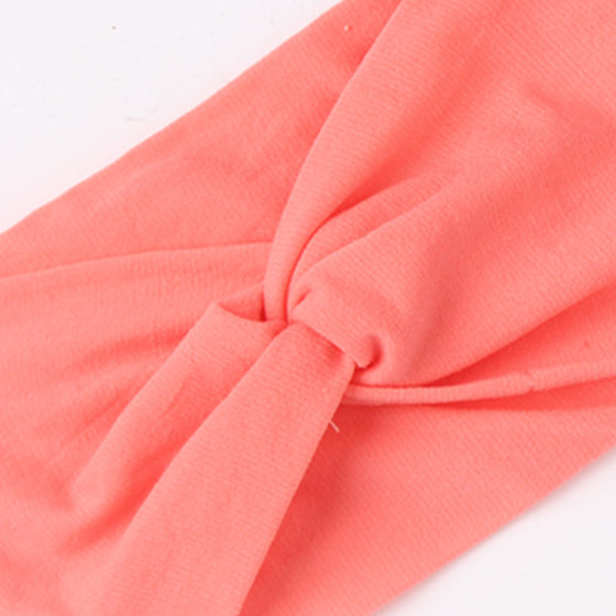 European and American children's hair band hair accessories baby solid color nylon cross knot girl hair band 28 color hair band